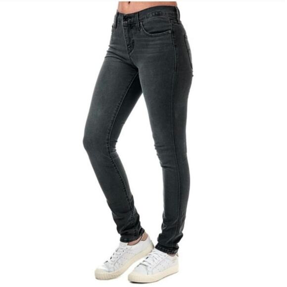 Levi's 311 Shaping Skinny Mid Rise Stretch Black Premium Denim Jean Size 32 - Picture 15 of 16